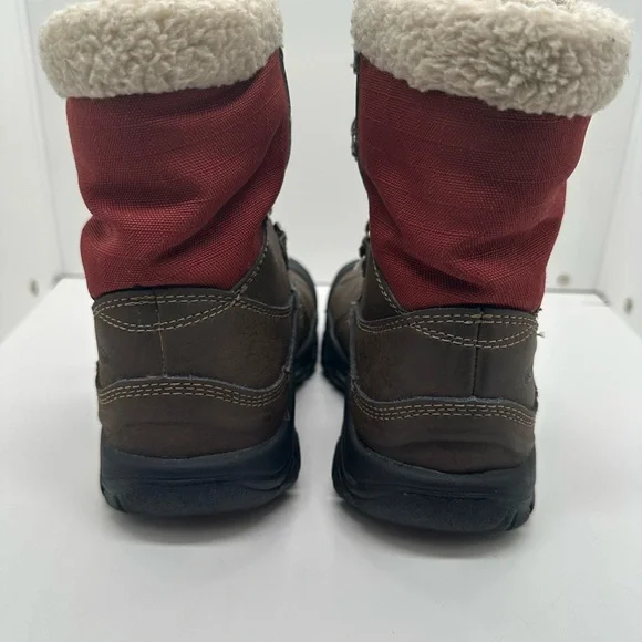 KEEN Basin Leather Insulated Waterproof Snow Boots Size US Youth 12 - Picture 4 of 10